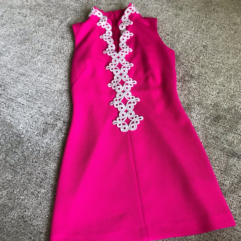 Bright Magenta Vince Camuto Waffle Dress